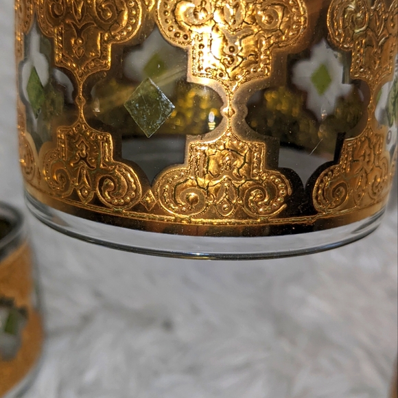 Mid-Century Culver Ltd.  "Valencia" , 22-Karat Drink Glasses. Drinkware-Set of 4 - Picture 4 of 5